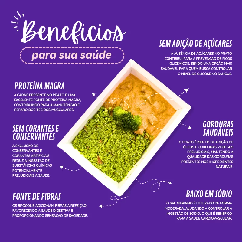 Strogonoff de Carne e Arroz de Brócolis - Benefícios